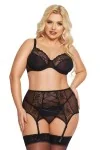 Schwarzes 3-Teiliges Set 1893 von Softline Pluse Size Collection kaufen - Fesselliebe