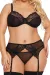 Schwarzes 3-Teiliges Set 1903 von Softline Pluse Size Collection