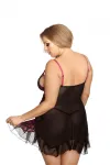 Schwarz/Pinkes Chemise Aa051980 von Anais Apparel Plus Size kaufen - Fesselliebe