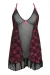 Schwarz/Pinkes Chemise Aa051980 von Anais Apparel Plus Size