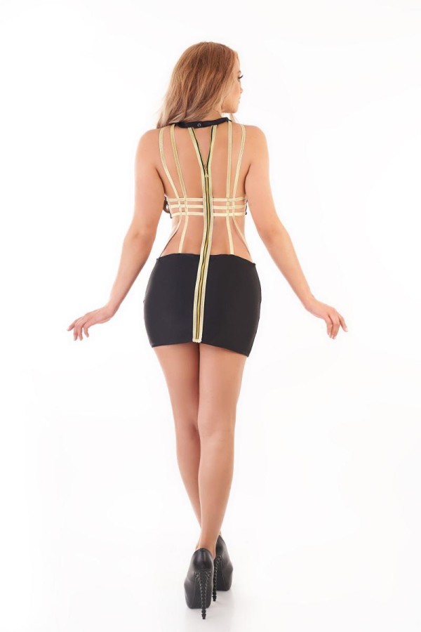 Schwarzes Minikleid Ms-D0195-G1 von Meseduce kaufen | Fesselliebe