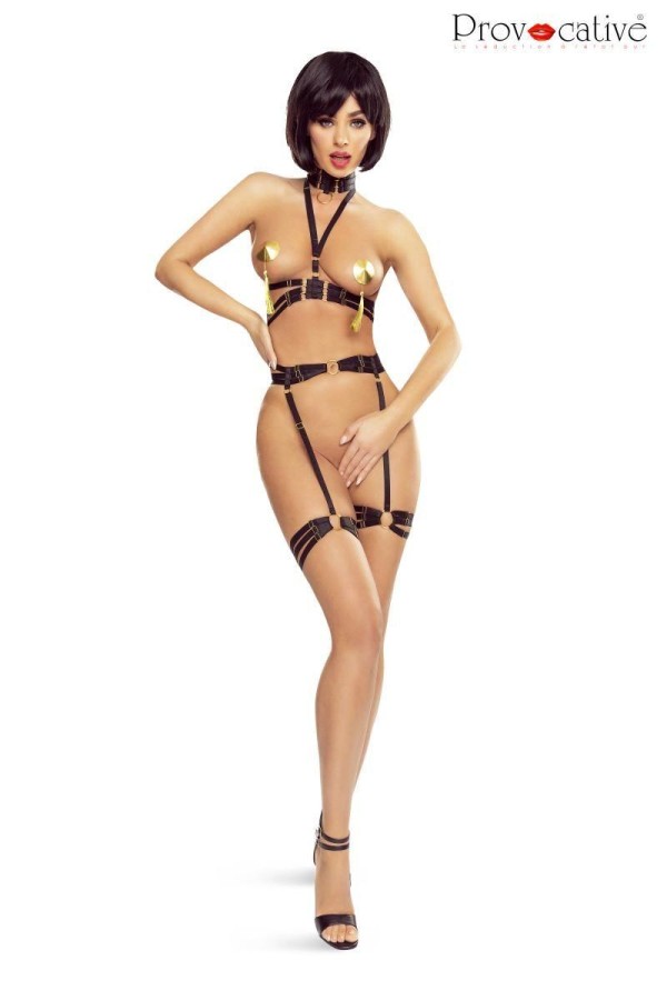 Schwarzes Harness Top Pr1630 von Provocative kaufen | Fesselliebe