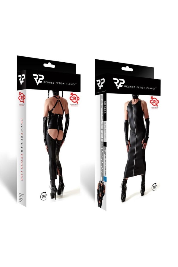 Langes Kleid Crd005 Schwarz von Regnes Fetish Planet Crossdresser Fetish Line kaufen | Fesselliebe