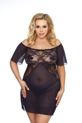 Schwarz/Dunkelblaues Chemise Aa051957 von Anais Apparel Plus Size kaufen | Fesselliebe