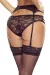 Schwarzer Reine De Seduction Strumpfhaltergürtel Set Pr1642 von Provocative