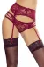 Roter Reine De Seduction Strumpfhaltergürtel Set Pr1644 von Provocative