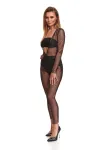 Schwarz/Silbernes Jumpsuit Stedvige001 von Demoniq Silver Touch Collection kaufen - Fesselliebe