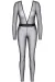 Schwarz/Silbernes Jumpsuit Stedvige001 von Demoniq Silver Touch Collection