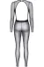 Schwarz/Silbernes Jumpsuit Stedvige001 von Demoniq Silver Touch Collection