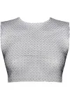 Schwarz/Silbernes Top Storsola001 von Demoniq Silver Touch Collection kaufen - Fesselliebe