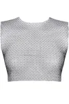 Schwarz/Silbernes Top Storsola001 von Demoniq Silver Touch Collection kaufen - Fesselliebe