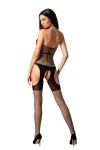 Schwarzer Ouvert Bodystocking Bs079 von Passion kaufen - Fesselliebe