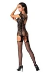 Schwarzer Ouvert Bodystocking Bs082 von Passion