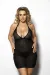 Schwarzes Negligee Aa051750 von Anais Apparel Plus Size