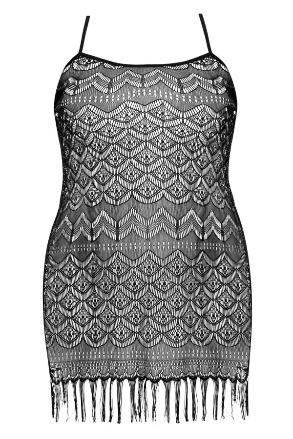 Schwarzes Netzkleid Aa051954 von Anais Apparel Plus Size kaufen | Fesselliebe