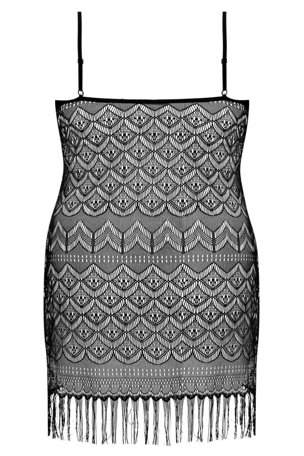 Schwarzes Netzkleid Aa051954 von Anais Apparel Plus Size kaufen | Fesselliebe