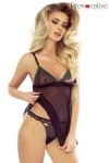 Schwarz/Grünes Tassel De Reve Babydoll von Provocative kaufen - Fesselliebe