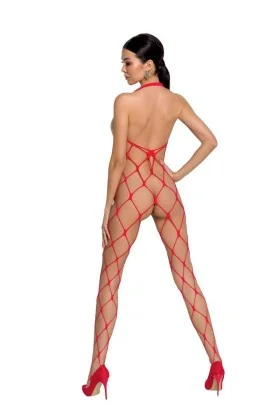 Roter Ouvert Bodystocking Bs091 von Passion