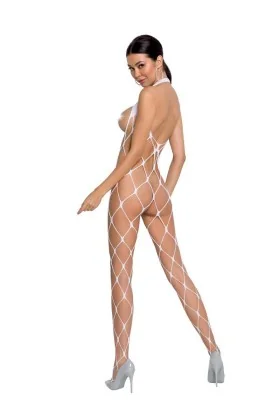 Weißer Ouvert Bodystocking Bs091 von Passion