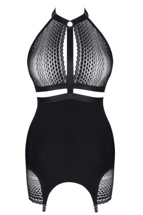 Schwarzes Straps-Kleid Lxpriscila001 von Demoniq Ladyx kaufen | Fesselliebe