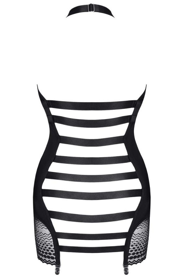Schwarzes Straps-Kleid Lxpriscila001 von Demoniq Ladyx kaufen | Fesselliebe