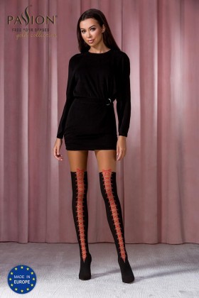 Strumpfhose Ti114 Schwarz/Rot von Passion kaufen | Fesselliebe