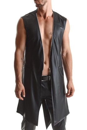 Halblanger Herren Mantel Rmmarco001 Schwarz von Regnes Fetish Planet kaufen | Fesselliebe