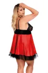 Schwarz/Rotes Babydoll Aa052970 von Anais Apparel Plus Size kaufen - Fesselliebe