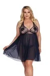 Schwarzes Babydoll Aa052958 von Anais Apparel Plus Size kaufen - Fesselliebe