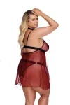 Rot/Schwarzes Chemise Aa052928 von Anais Apparel Plus Size kaufen - Fesselliebe