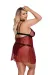 Rot/Schwarzes Chemise Aa052928 von Anais Apparel Plus Size