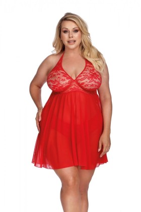 Rotes Babydoll Aa052973 von Anais Apparel Plus Size kaufen | Fesselliebe