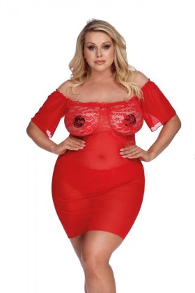 Rotes Chemise Aa052940 von Anais Apparel Plus Size kaufen | Fesselliebe