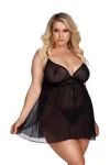 Schwarzes Babydoll Aa052949 von Anais Apparel Plus Size kaufen - Fesselliebe