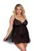 Schwarzes Babydoll Aa052949 von Anais Apparel Plus Size