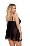 Schwarzes Babydoll Aa052949 von Anais Apparel Plus Size kaufen - Fesselliebe