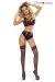 Schwarzes Hot Dentelle Set von Provocative