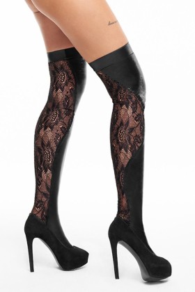 Schwarze Strümpfe S592 von 7-Heaven kaufen | Fesselliebe