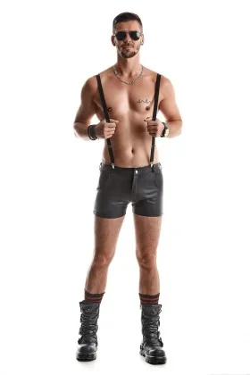 Herren Hoseträger Rmgino001 Schwarz von Regnes Fetish Planet