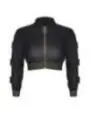 Schwarzer Kurze Damen Jacke Cbmartha001 von Demoniq Cash Baby Collection kaufen - Fesselliebe