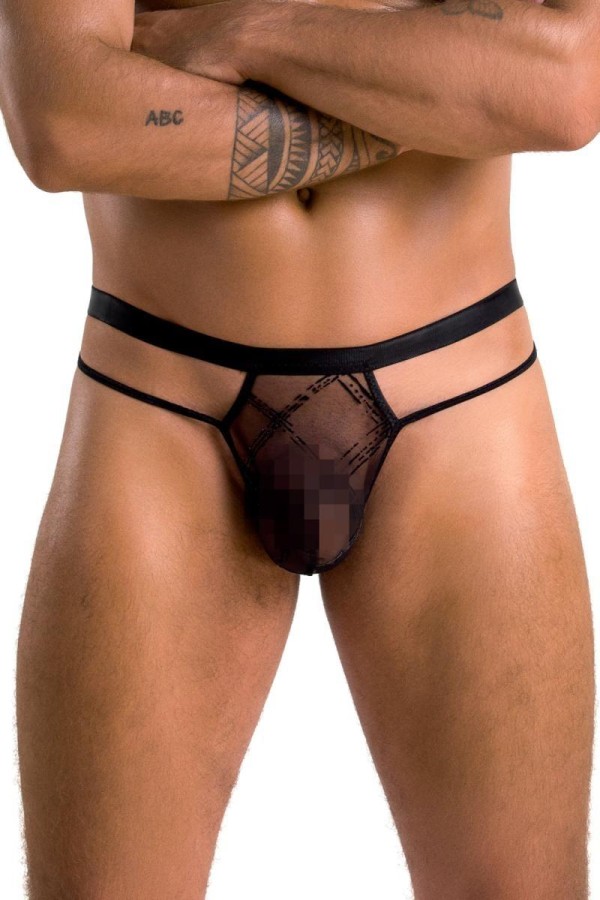 Schwarzer Männer String 029 von Passion kaufen | Fesselliebe