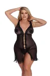 Schwarzes Negligee Aa053640 von Anais Apparel Plus Size kaufen - Fesselliebe