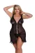 Schwarzes Negligee Aa053640 von Anais Apparel Plus Size