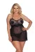 Schwarzes Negligee Aa053637 von Anais Apparel Plus Size