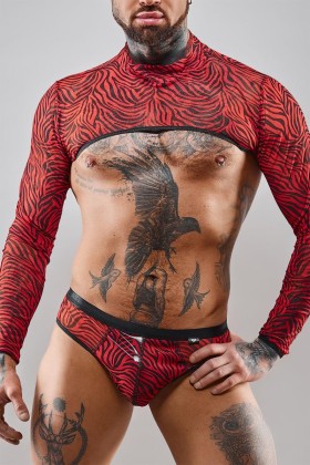 Crop Top Releonel001 Schwarz/Rot von Rfp Razor’s Edge Kollektion kaufen | Fesselliebe