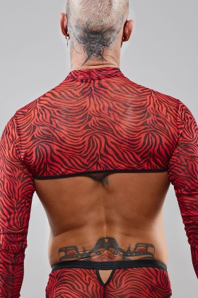 Crop Top Releonel001 Schwarz/Rot von Rfp Razor’s Edge Kollektion kaufen | Fesselliebe