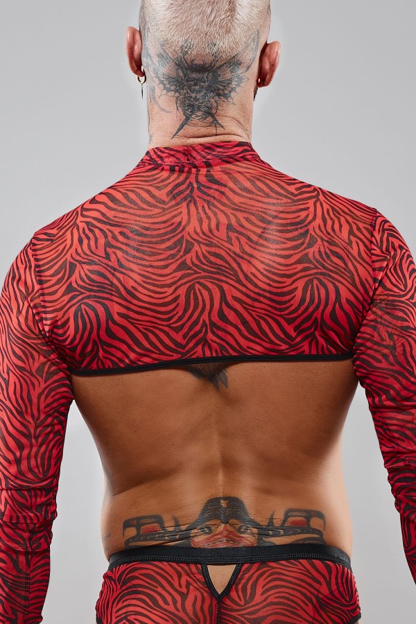 Crop Top Releonel001 Schwarz/Rot von Rfp Razor’s Edge Kollektion kaufen | Fesselliebe
