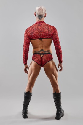 Crop Top Releonel001 Schwarz/Rot von Rfp Razor’s Edge Kollektion kaufen | Fesselliebe
