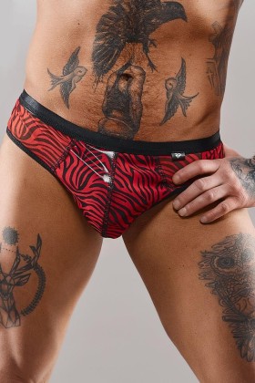 Netz-Slip Resamuel001 Schwarz/Rot von Rfp Razor’s Edge Kollektion kaufen | Fesselliebe