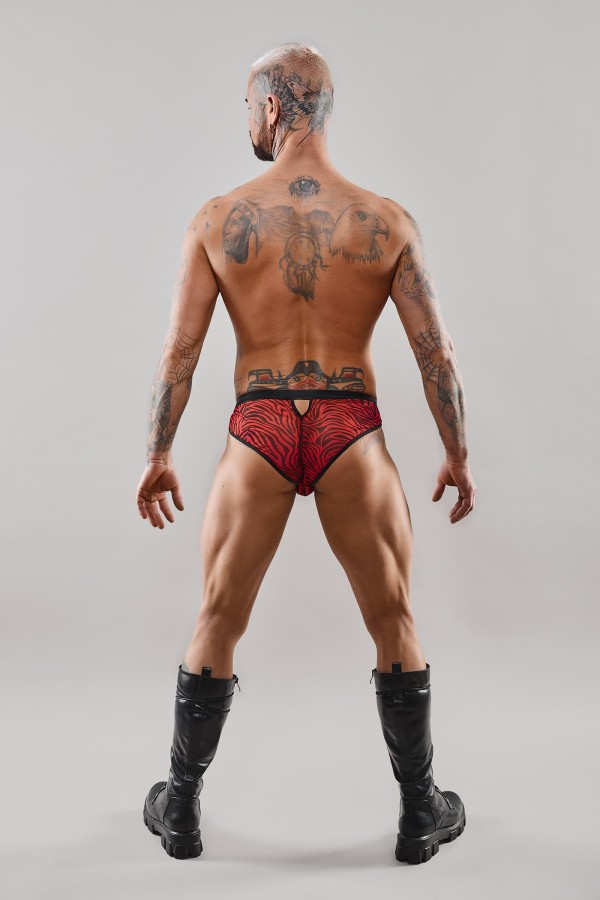 Netz-Slip Resamuel001 Schwarz/Rot von Rfp Razor’s Edge Kollektion kaufen | Fesselliebe